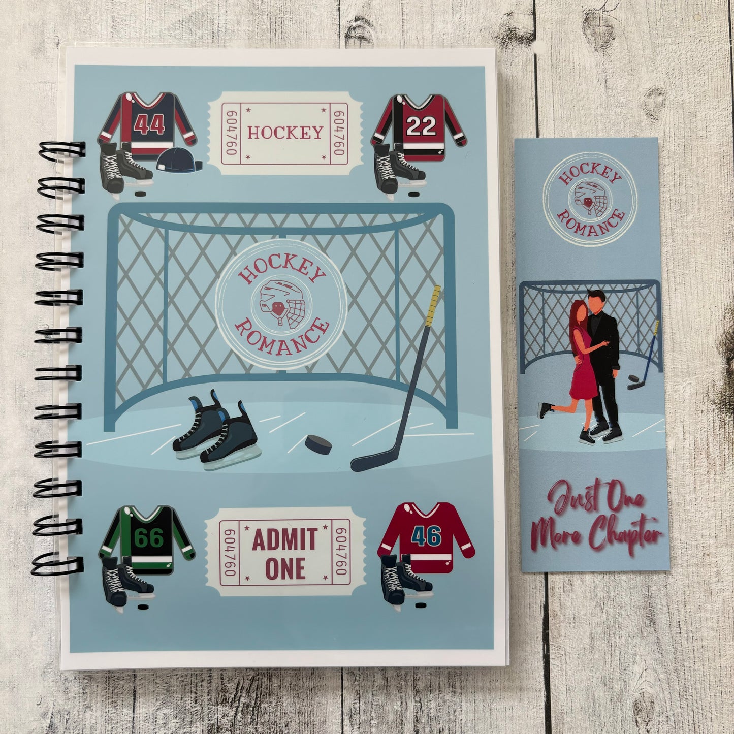 Reading Journal, Hockey Romance Style Book Journal